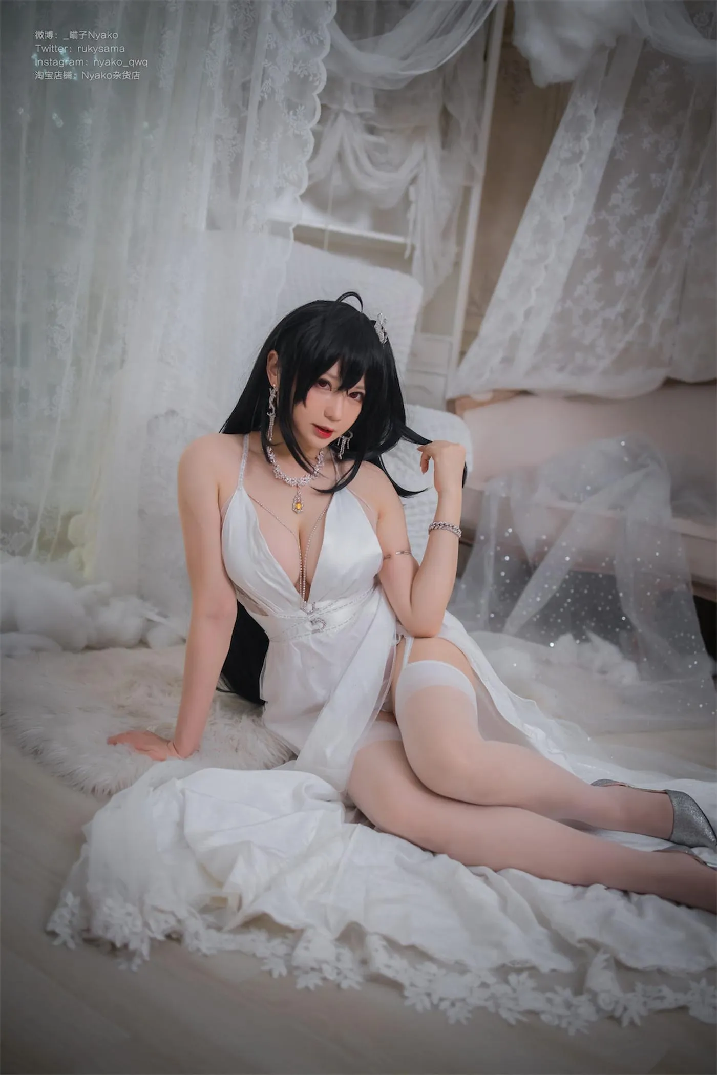 Nyako喵子 – NO.40 大凤纯白婚纱 [65P]插图8